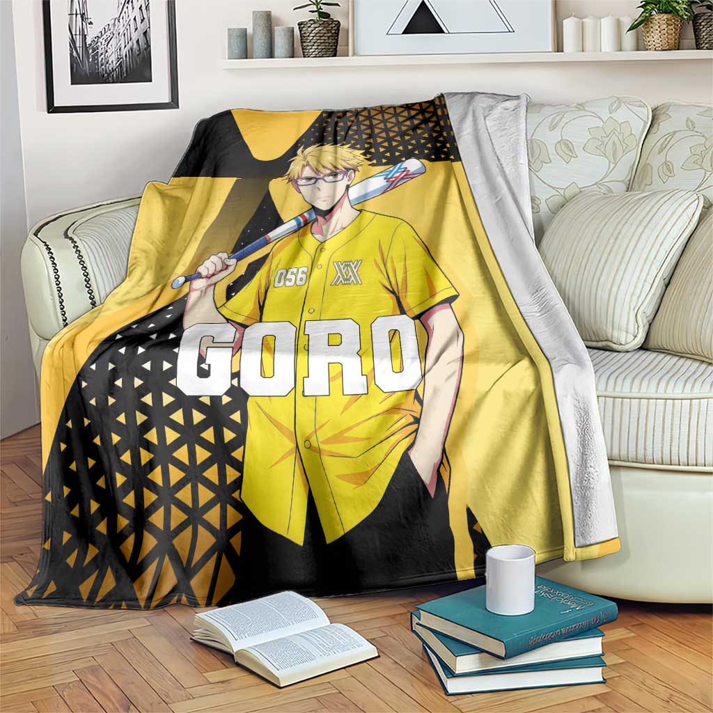 Goro Blanket Yellow Black Baseball Anime Crossover