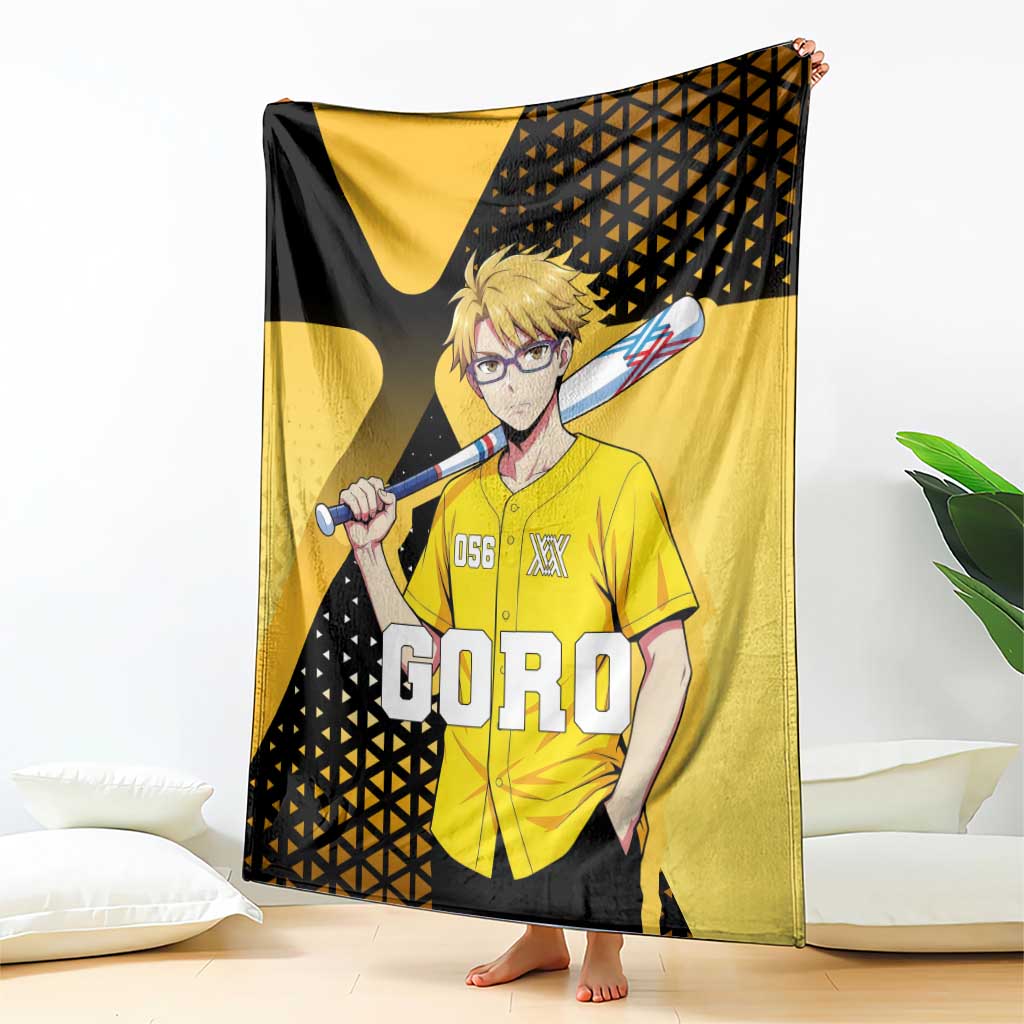 Goro Blanket Yellow Black Baseball Anime Crossover
