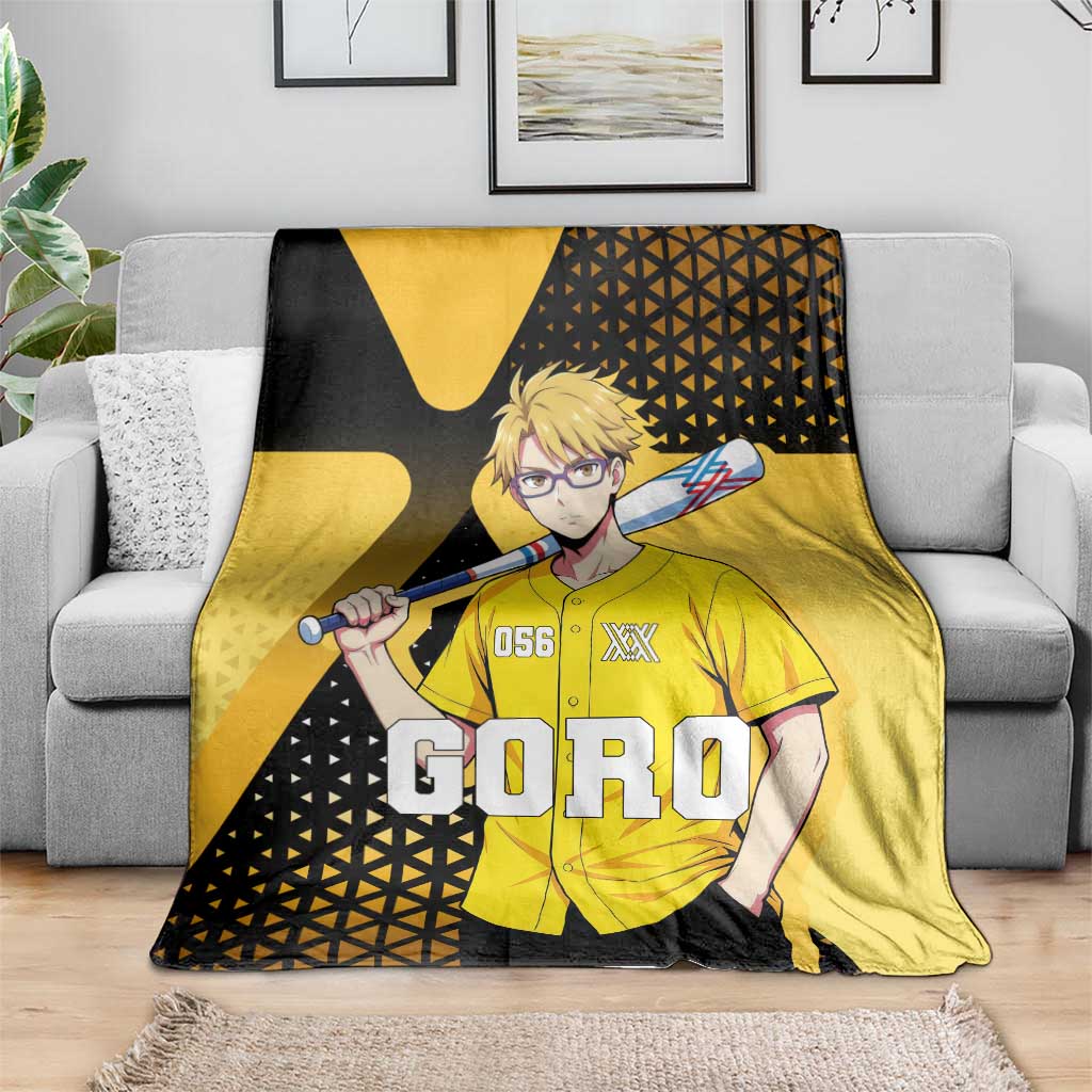Goro Blanket Yellow Black Baseball Anime Crossover