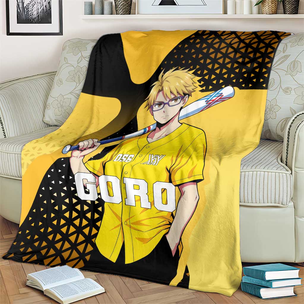 Goro Blanket Yellow Black Baseball Anime Crossover