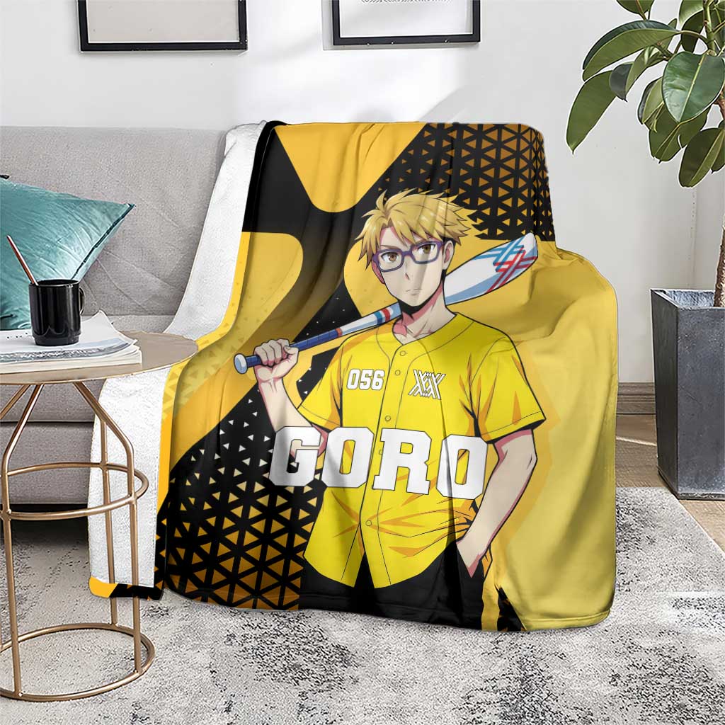 Goro Blanket Yellow Black Baseball Anime Crossover
