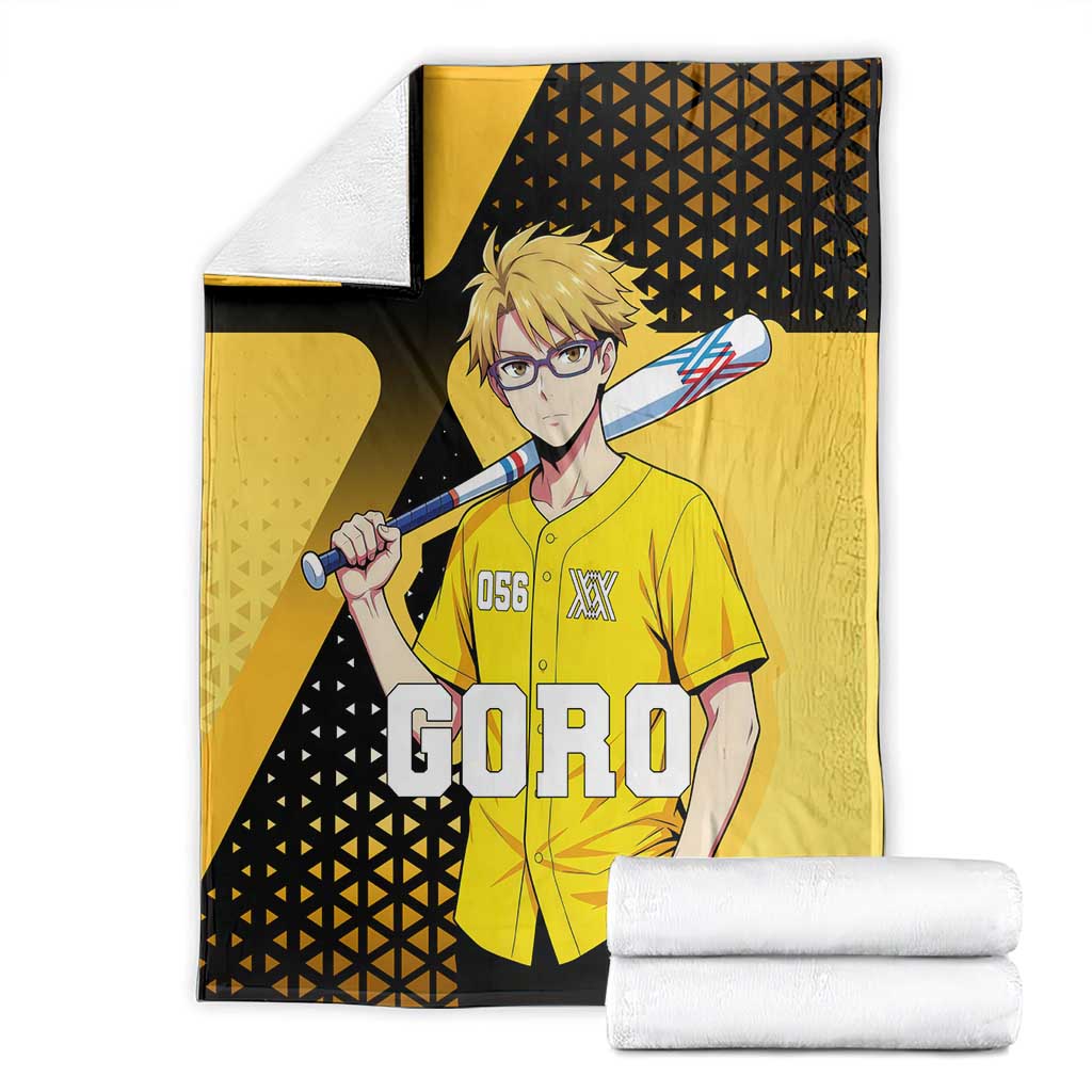Goro Blanket Yellow Black Baseball Anime Crossover