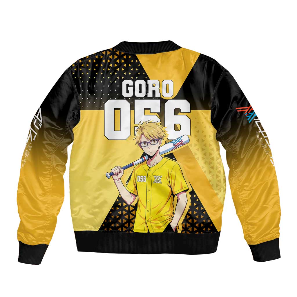 Goro Bomber Jacket Yellow Black Baseball Anime Crossover