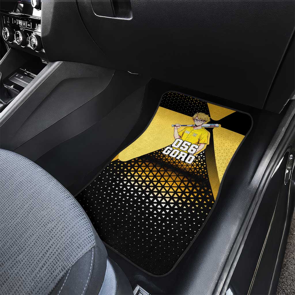Goro Car Mats Yellow Black Baseball Anime Crossover