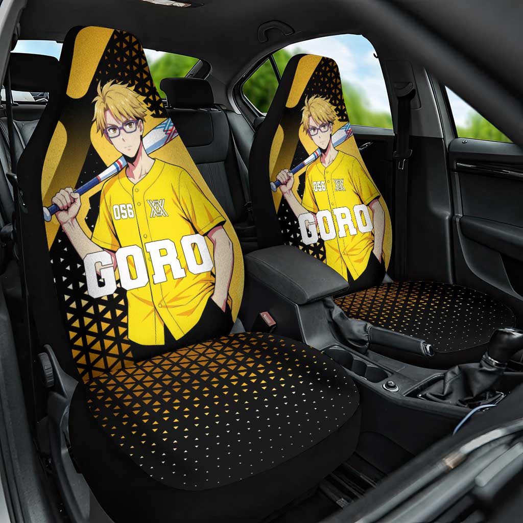 Goro Car Seat Cover Yellow Black Baseball Anime Crossover