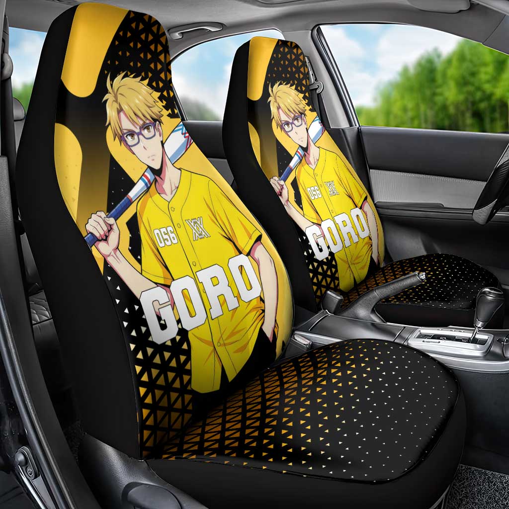 Goro Car Seat Cover Yellow Black Baseball Anime Crossover
