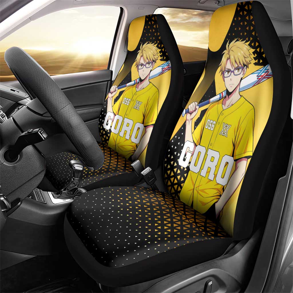 Goro Car Seat Cover Yellow Black Baseball Anime Crossover