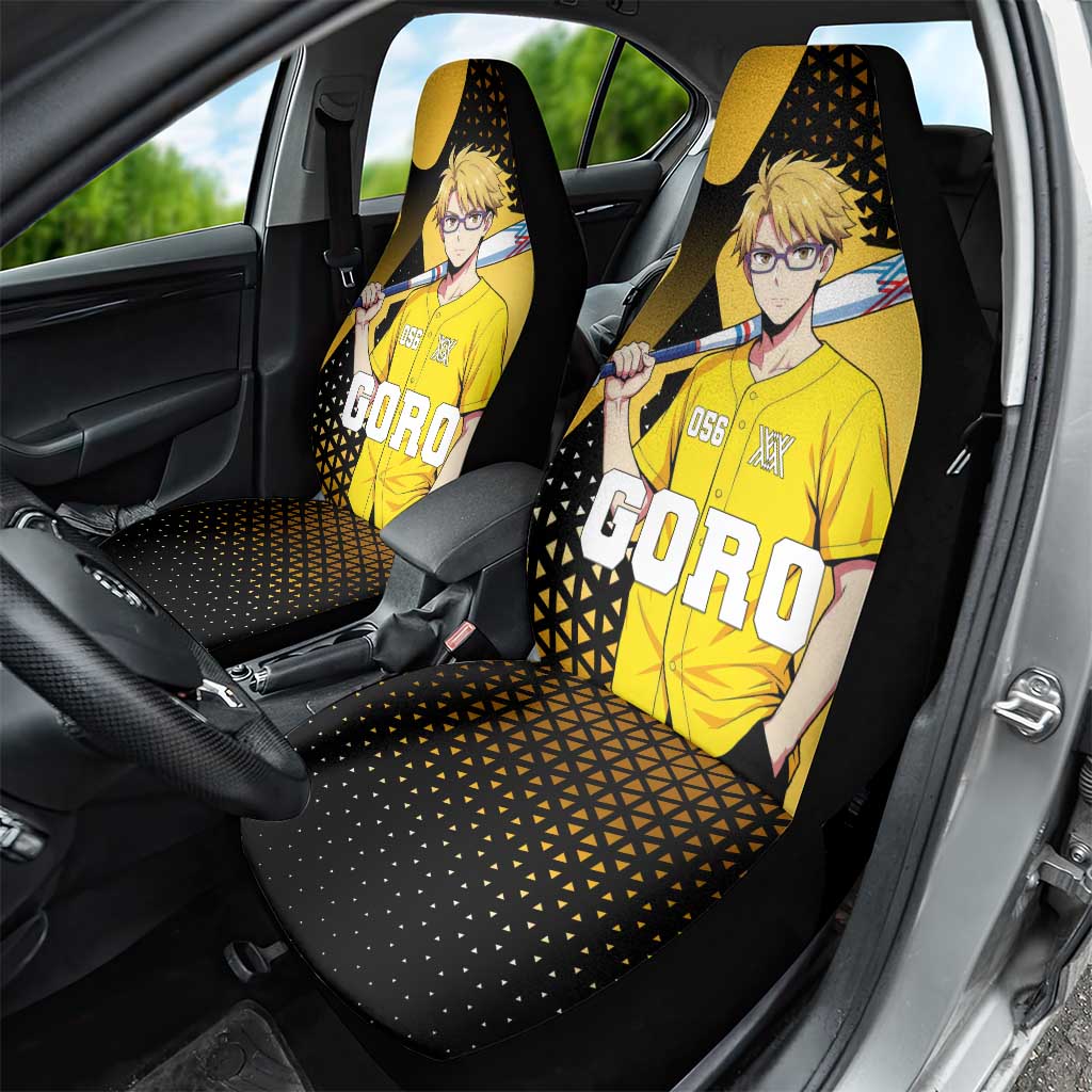 Goro Car Seat Cover Yellow Black Baseball Anime Crossover