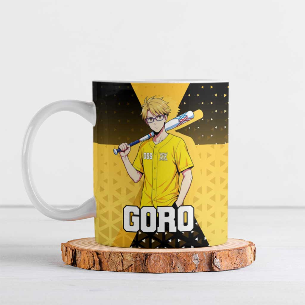Goro Ceramic Mug Yellow Black Baseball Anime Crossover