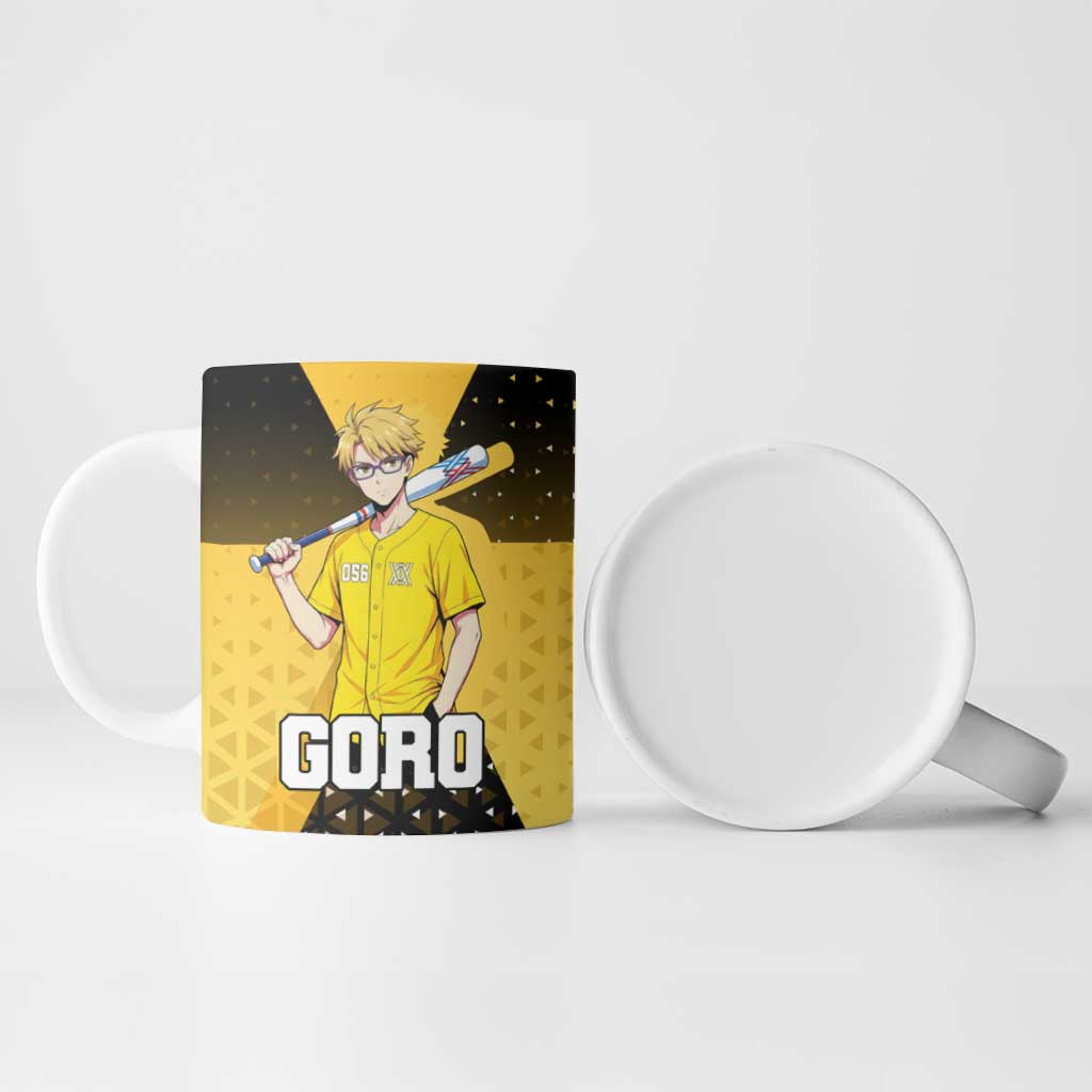 Goro Ceramic Mug Yellow Black Baseball Anime Crossover