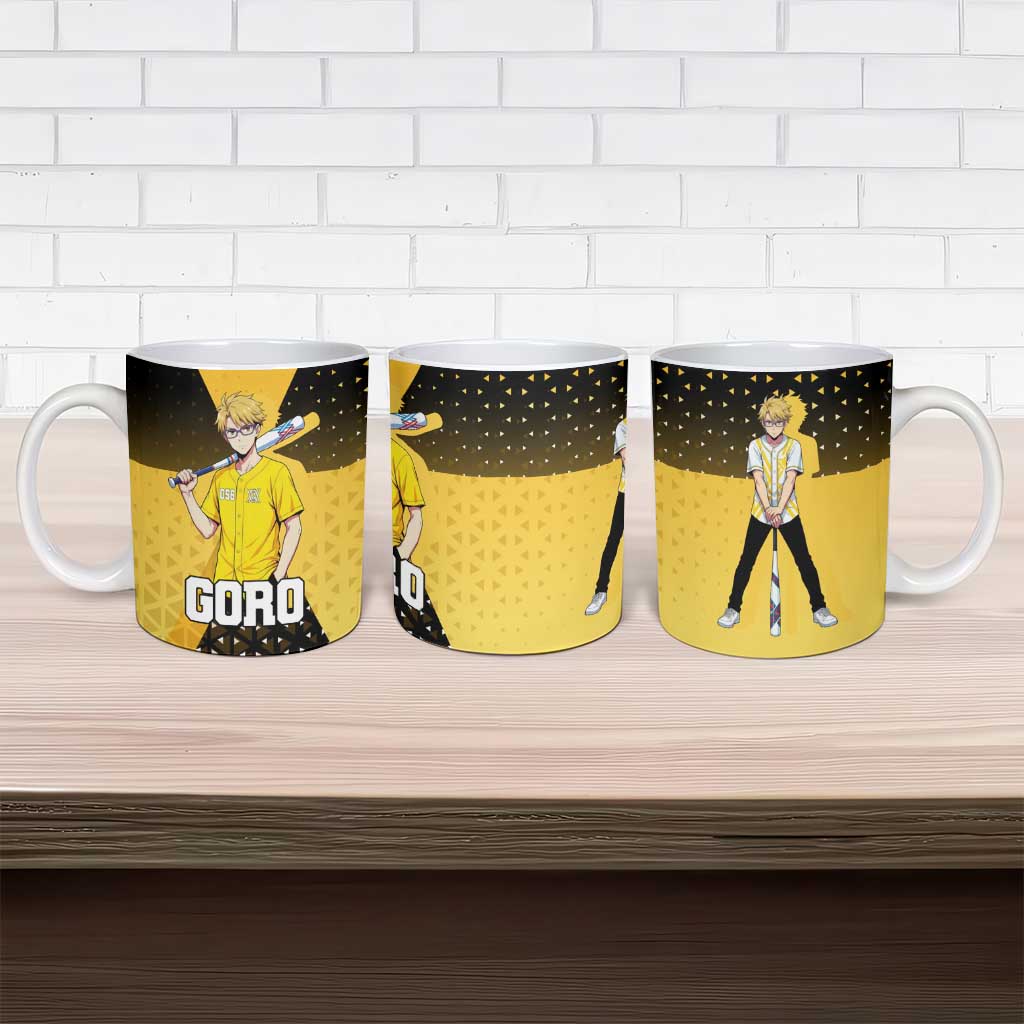 Goro Ceramic Mug Yellow Black Baseball Anime Crossover