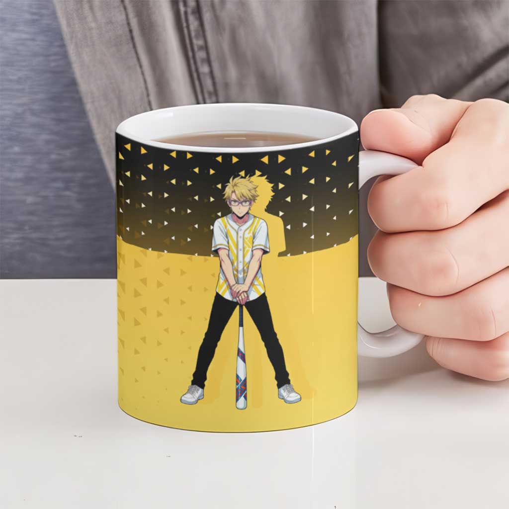 Goro Ceramic Mug Yellow Black Baseball Anime Crossover
