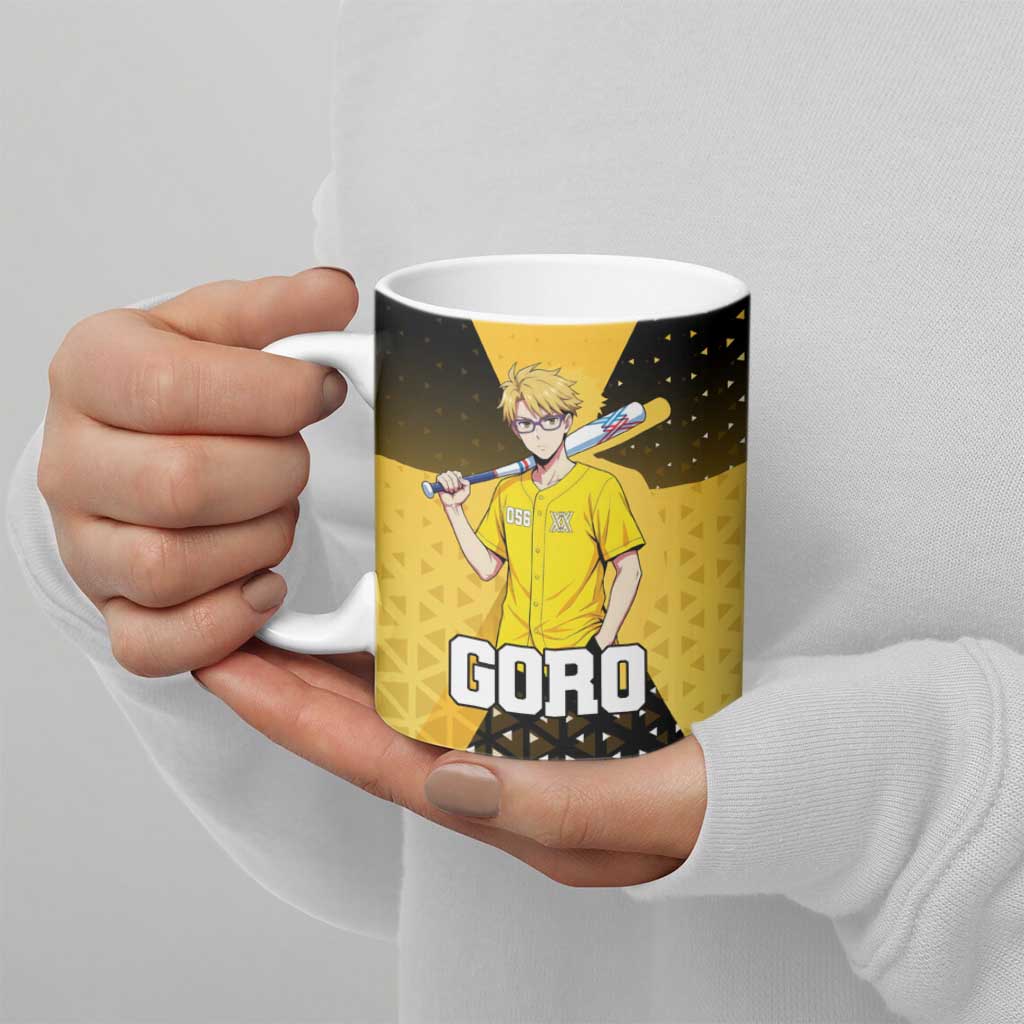 Goro Ceramic Mug Yellow Black Baseball Anime Crossover