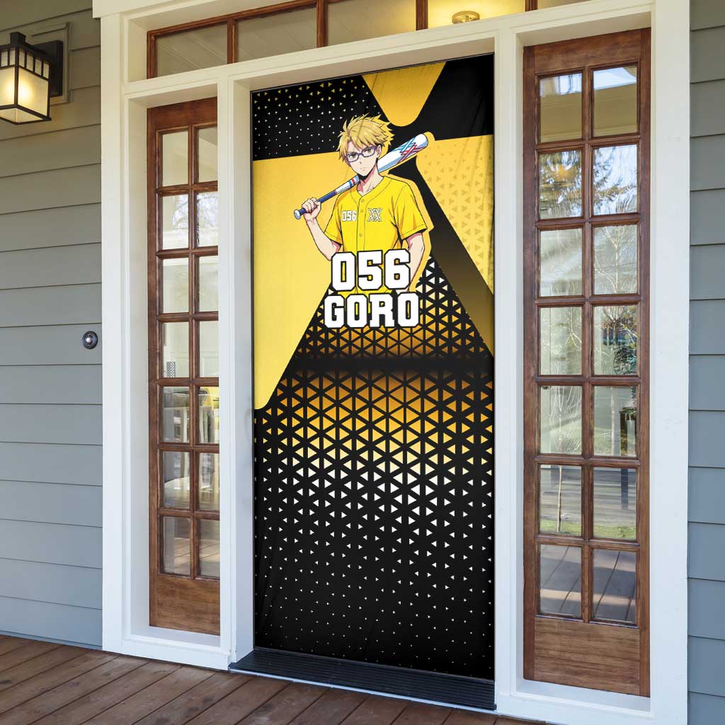 Goro Door Cover Yellow Black Baseball Anime Crossover