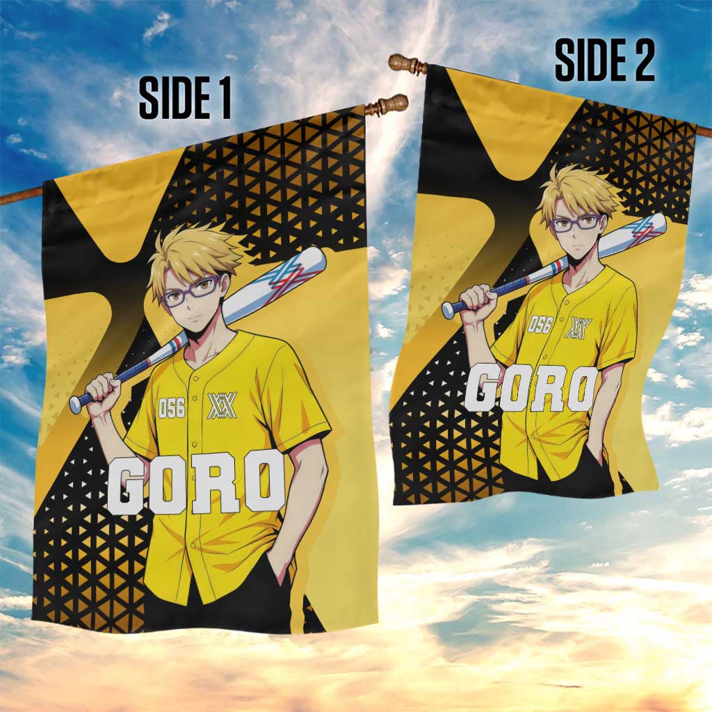 Goro Garden Flag Yellow Black Baseball Anime Crossover