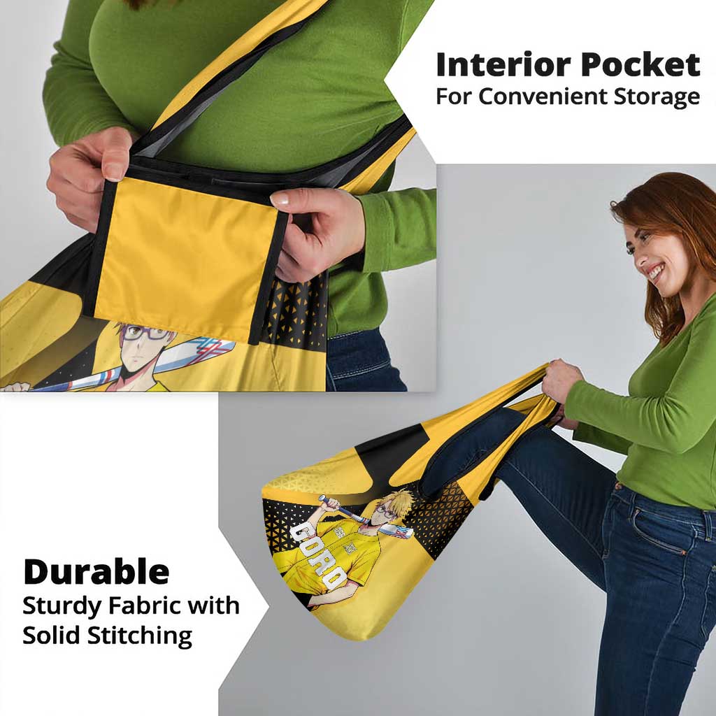 Goro Grocery Bag Yellow Black Baseball Anime Crossover