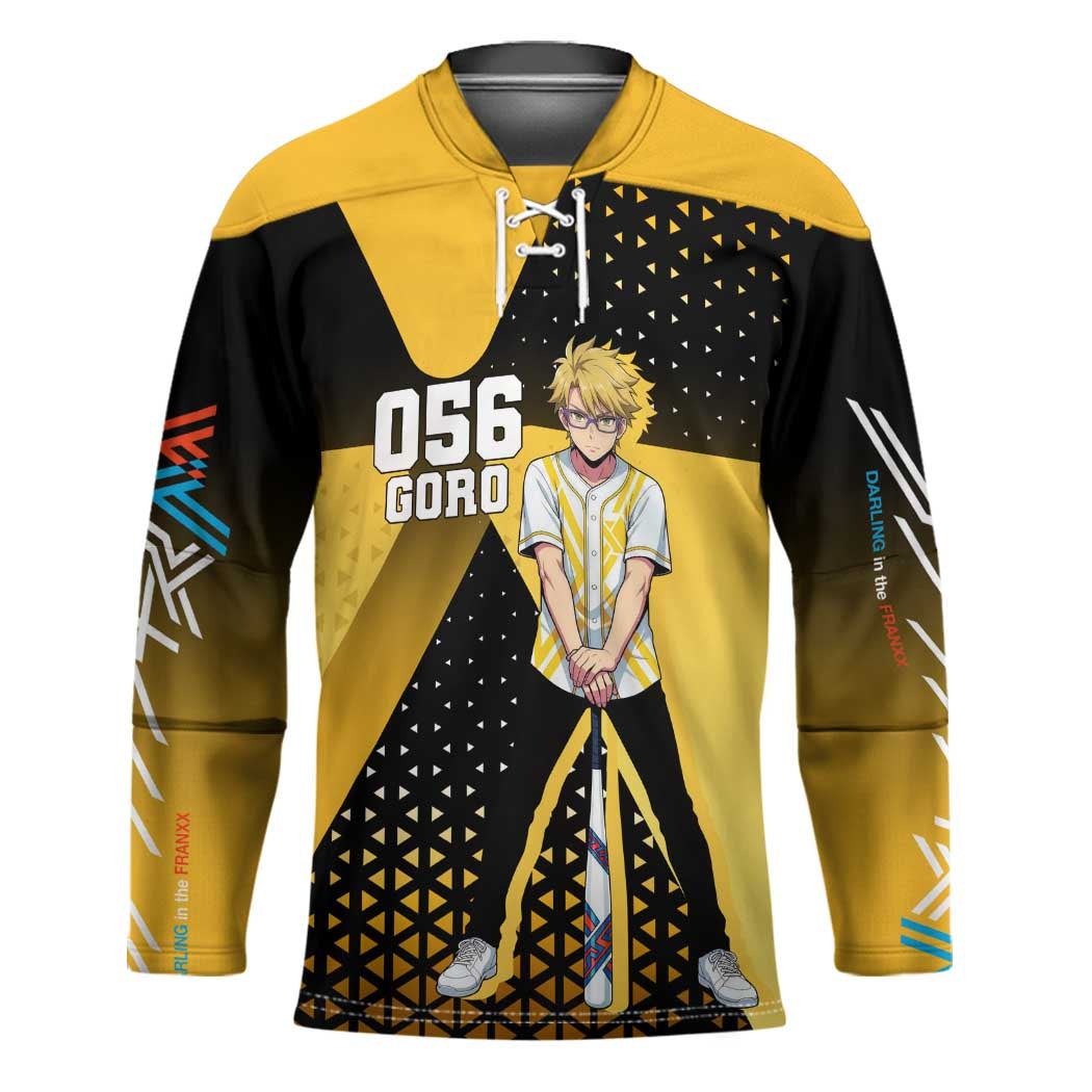 Goro Hockey Jersey Yellow Black Baseball Anime Crossover