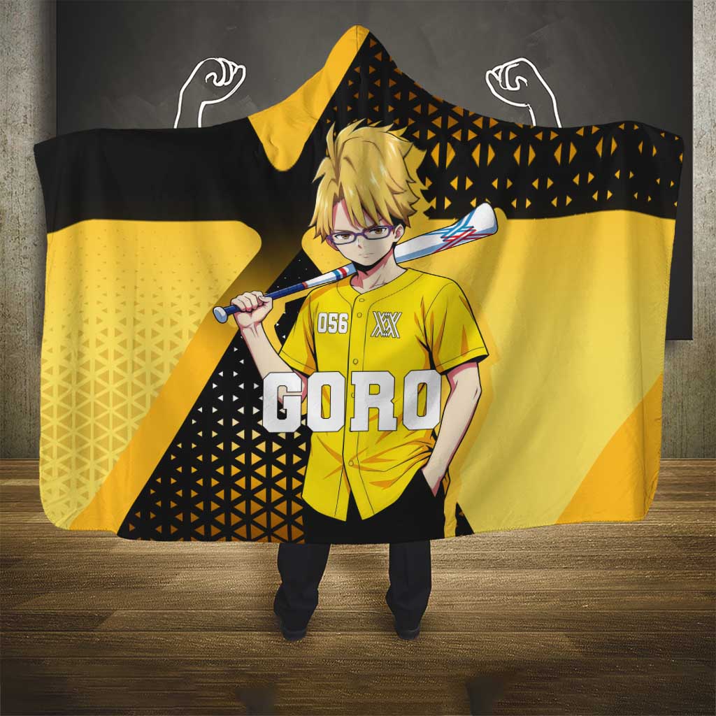 Goro Hooded Blanket Yellow Black Baseball Anime Crossover