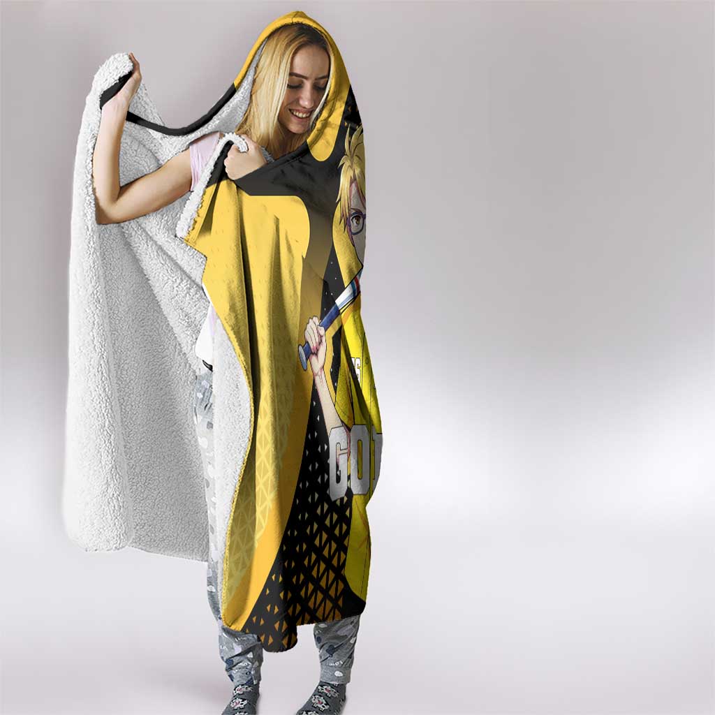 Goro Hooded Blanket Yellow Black Baseball Anime Crossover