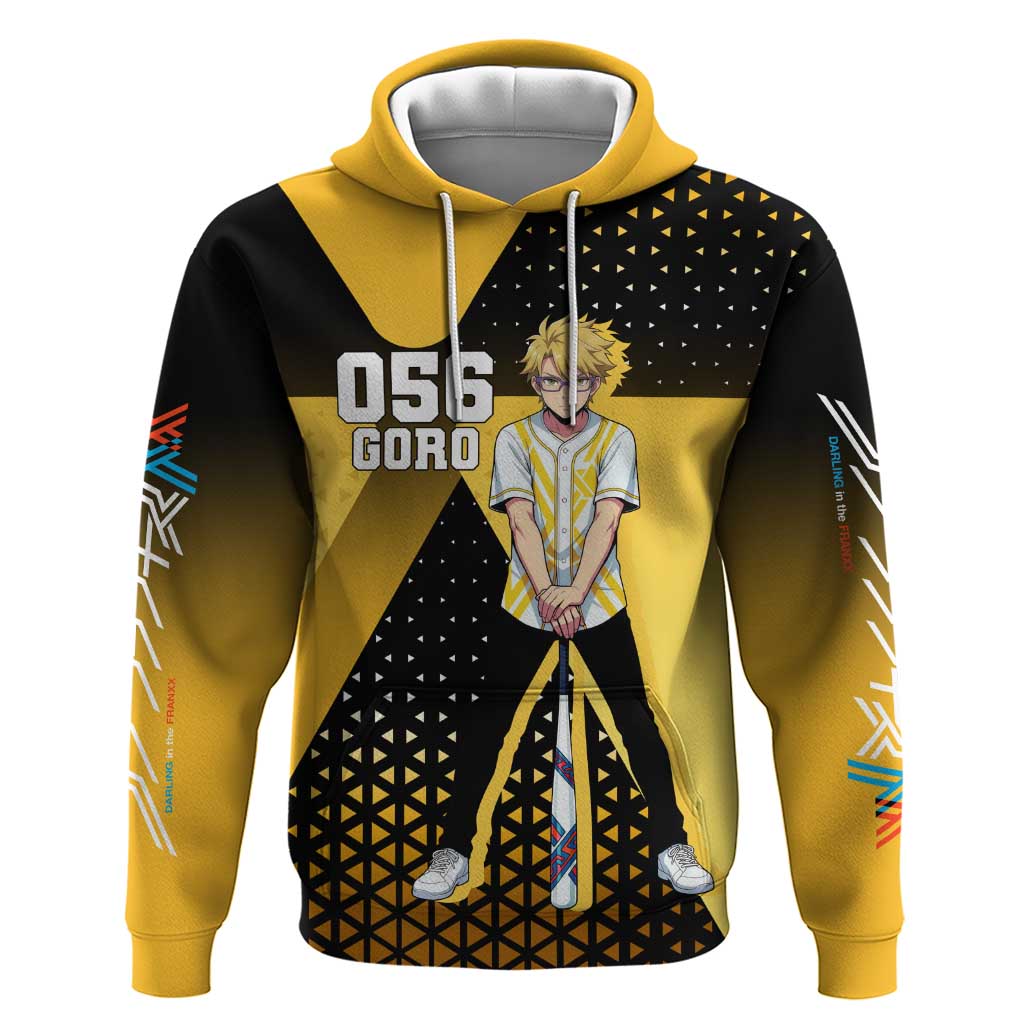 Goro Hoodie Yellow Black Baseball Anime Crossover
