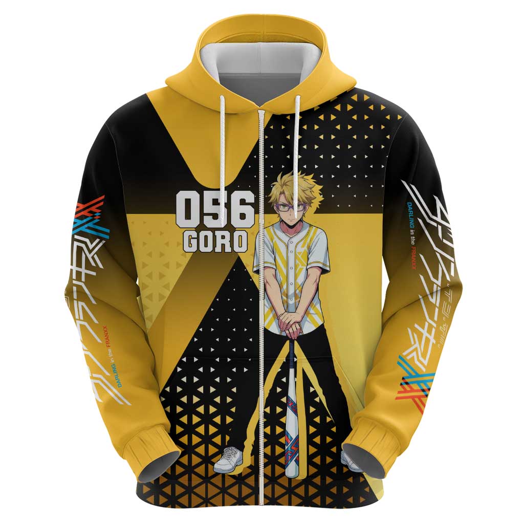Goro Hoodie Yellow Black Baseball Anime Crossover