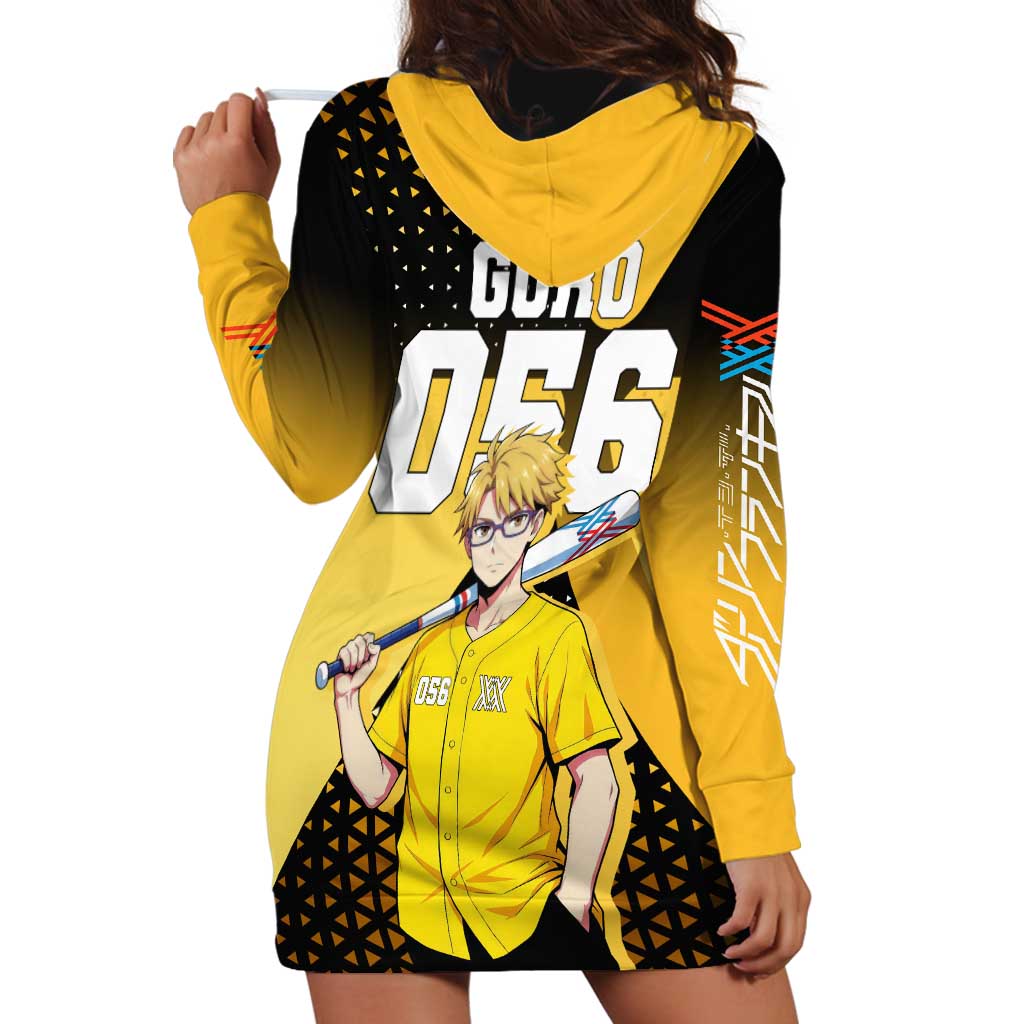 Goro Hoodie Dress Yellow Black Baseball Anime Crossover