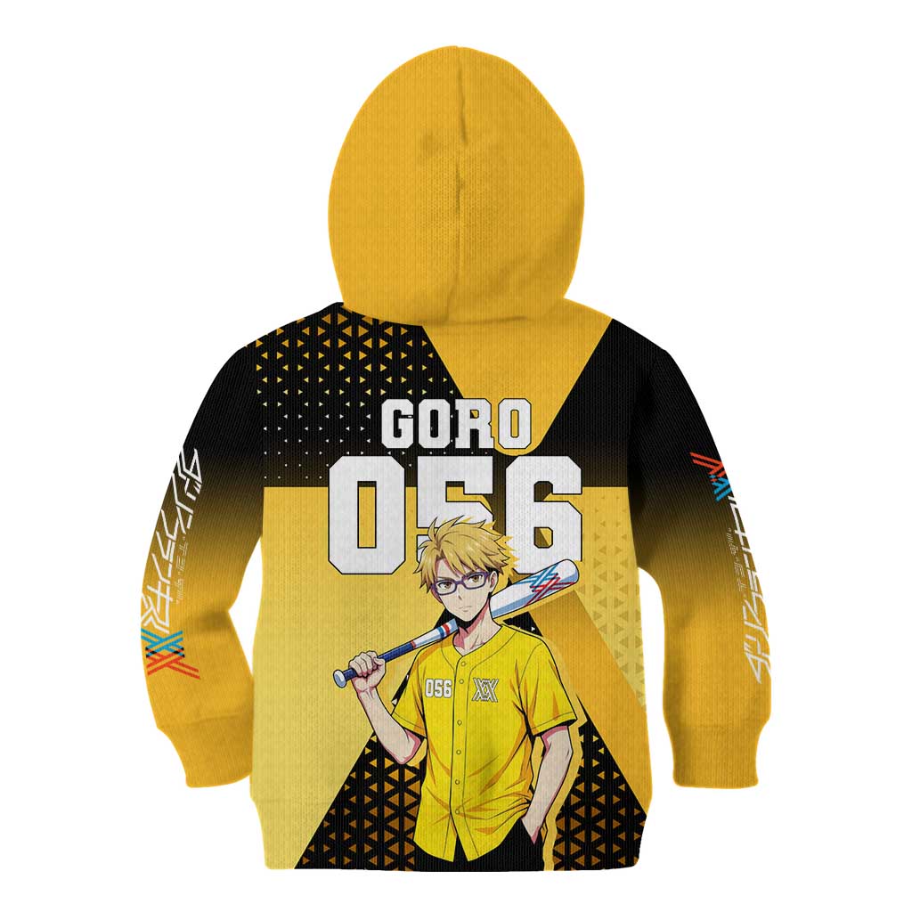 Goro Kid Hoodie Yellow Black Baseball Anime Crossover