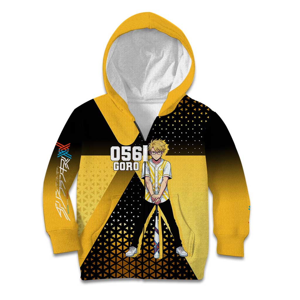Goro Kid Hoodie Yellow Black Baseball Anime Crossover