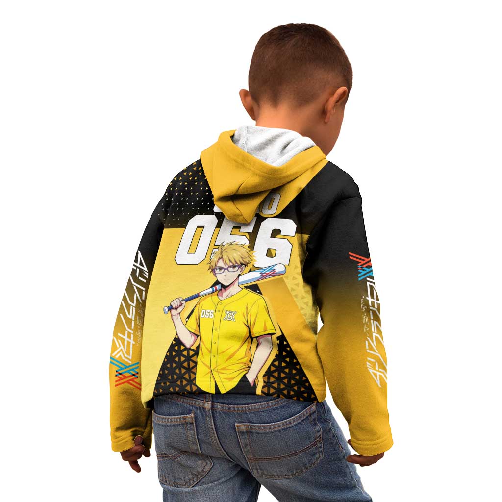 Goro Kid Hoodie Yellow Black Baseball Anime Crossover