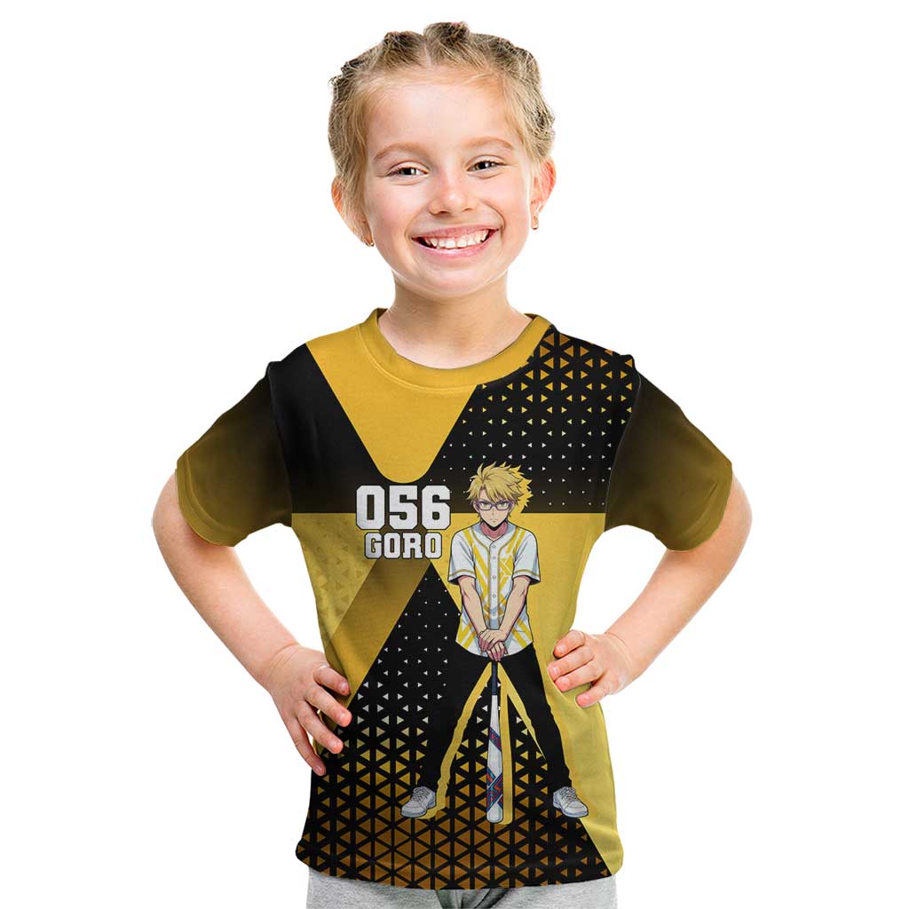Goro Kid T Shirt Yellow Black Baseball Anime Crossover