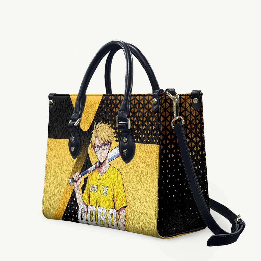 Goro Leather Bag Yellow Black Baseball Anime Crossover