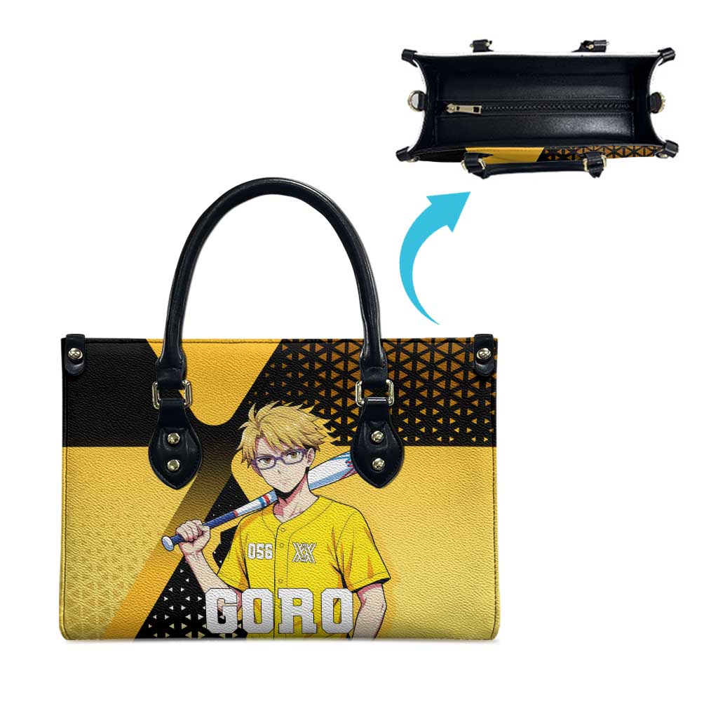 Goro Leather Bag Yellow Black Baseball Anime Crossover
