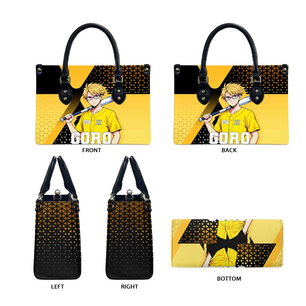 Goro Leather Bag Yellow Black Baseball Anime Crossover