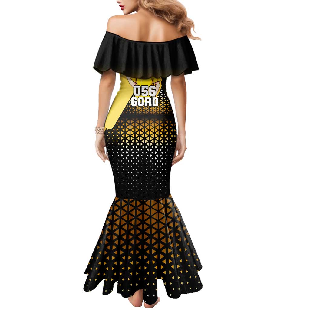Goro Mermaid Dress Yellow Black Baseball Anime Crossover