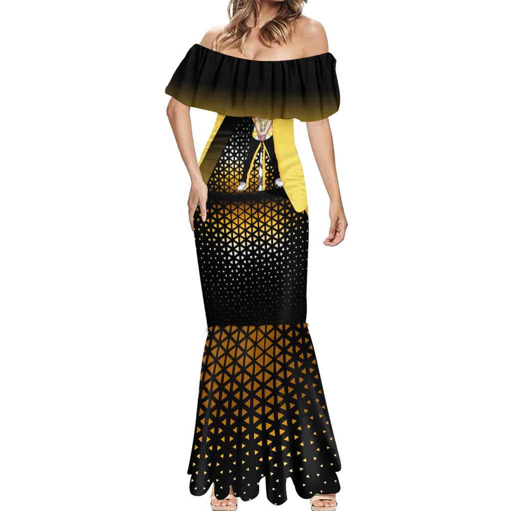 Goro Mermaid Dress Yellow Black Baseball Anime Crossover