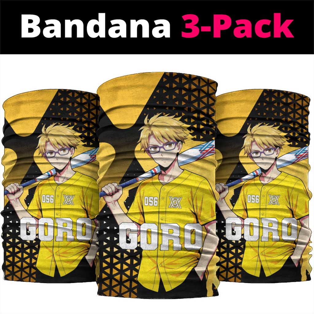 Goro Neck Gaiter Yellow Black Baseball Anime Crossover