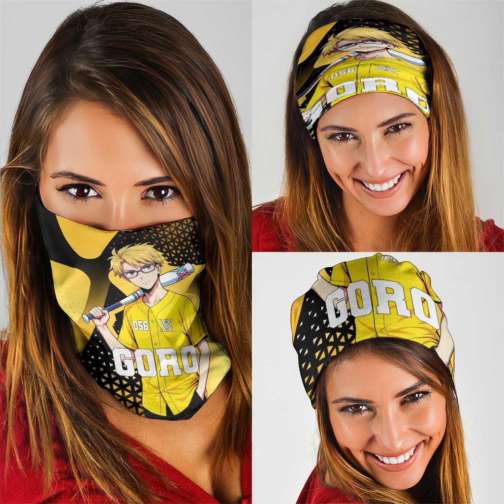 Goro Neck Gaiter Yellow Black Baseball Anime Crossover