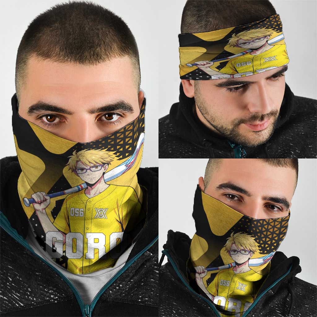 Goro Neck Gaiter Yellow Black Baseball Anime Crossover