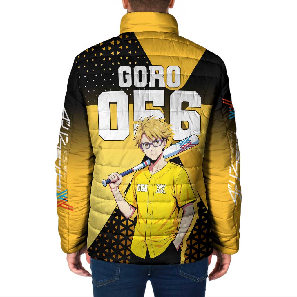 Goro Padded Jacket Yellow Black Baseball Anime Crossover