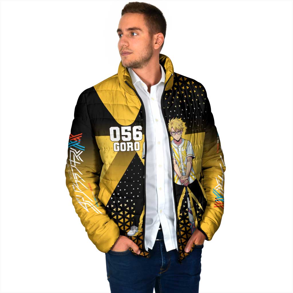 Goro Padded Jacket Yellow Black Baseball Anime Crossover