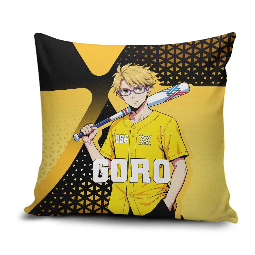 Goro Pillow Cover Yellow Black Baseball Anime Crossover
