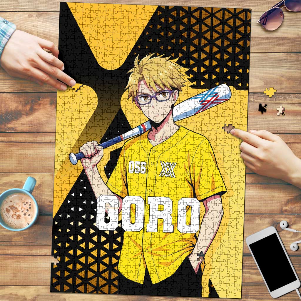 Goro Puzzle Yellow Black Baseball Anime Crossover