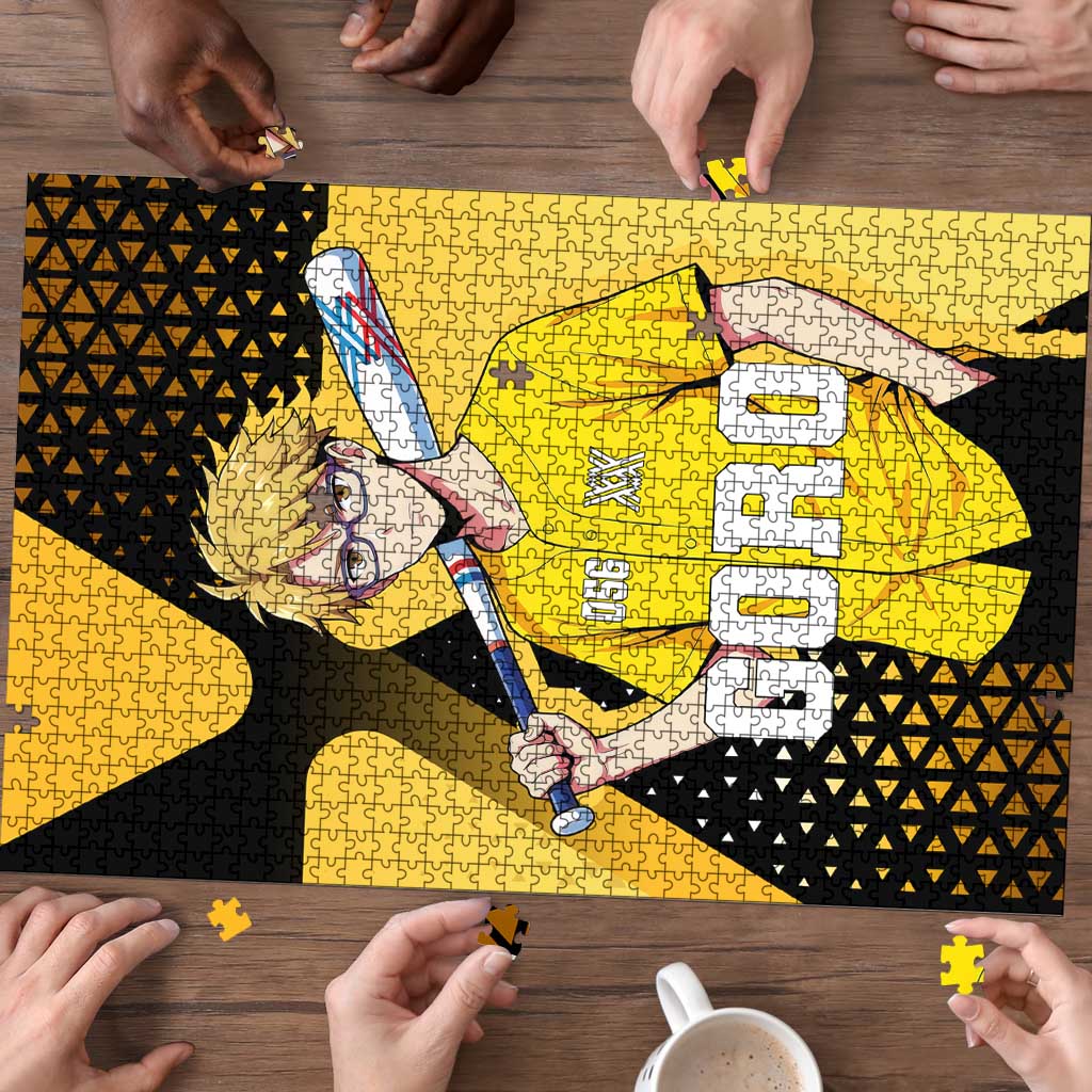 Goro Puzzle Yellow Black Baseball Anime Crossover