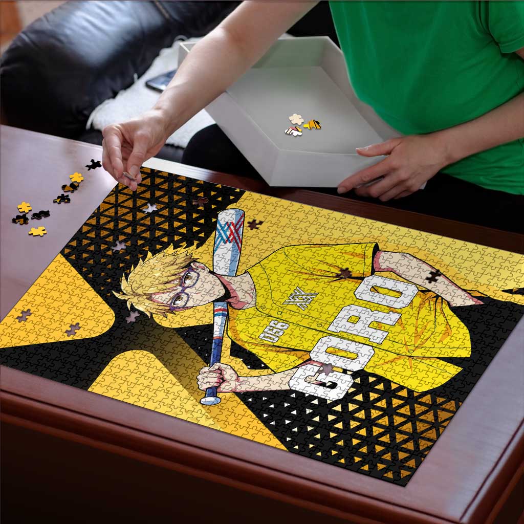 Goro Puzzle Yellow Black Baseball Anime Crossover