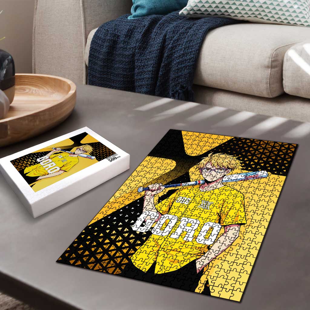 Goro Puzzle Yellow Black Baseball Anime Crossover