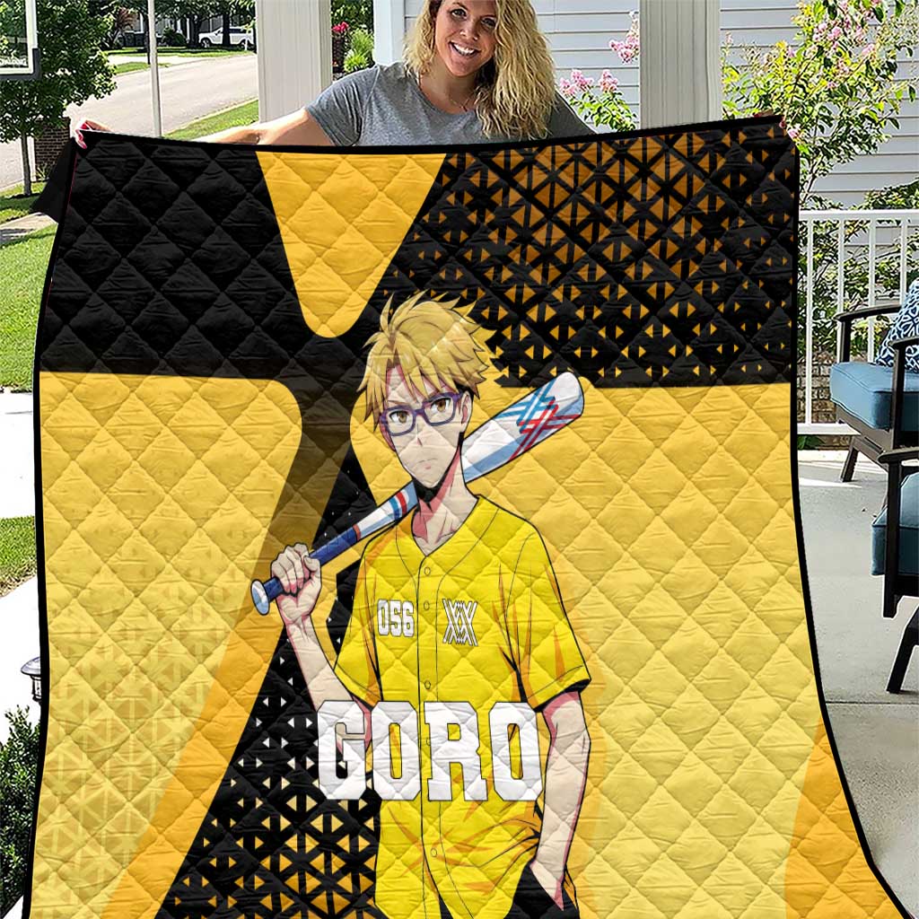 Goro Quilt Yellow Black Baseball Anime Crossover