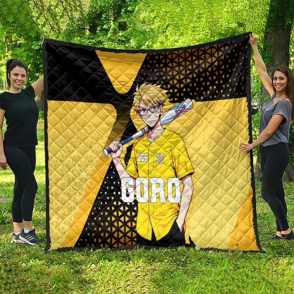 Goro Quilt Yellow Black Baseball Anime Crossover