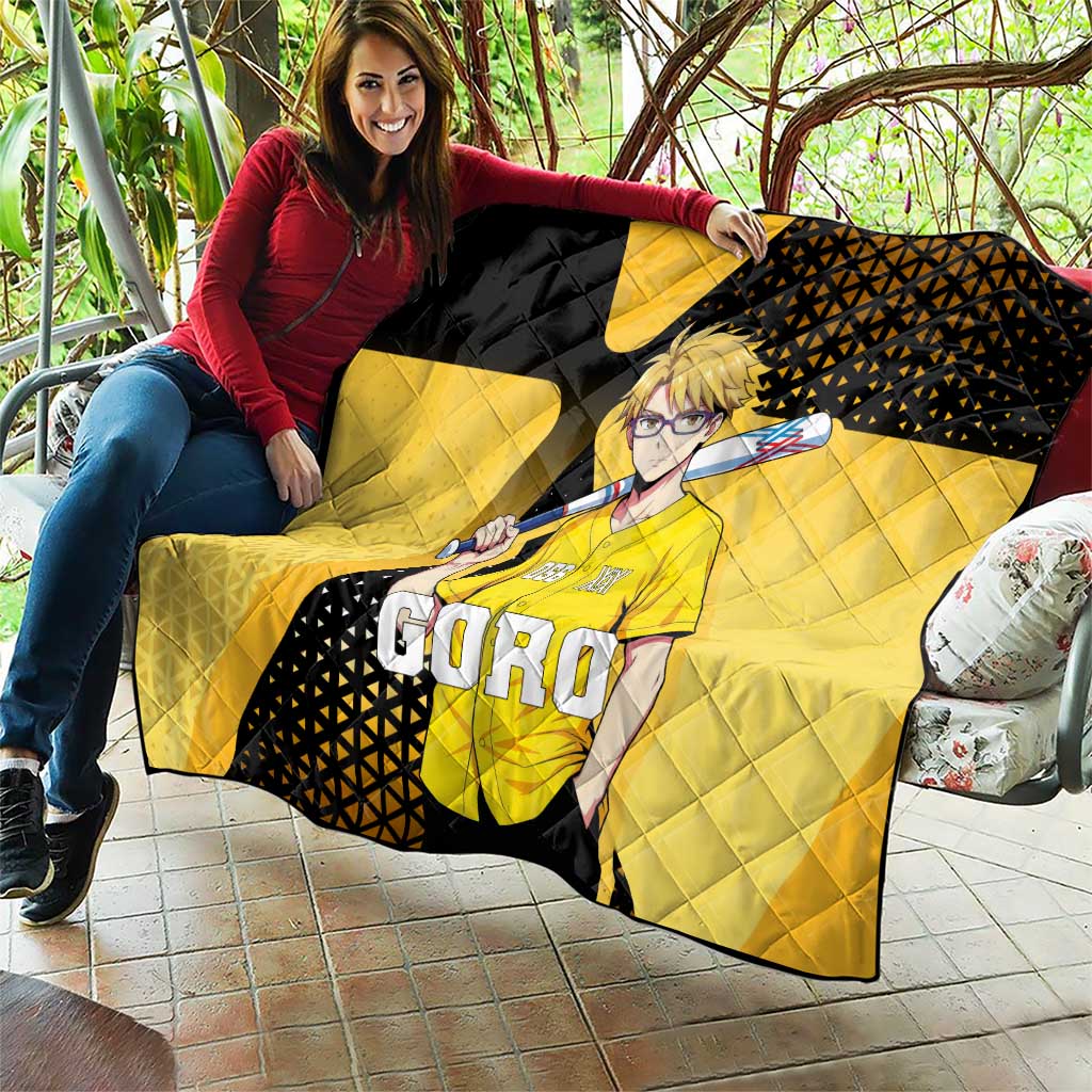 Goro Quilt Yellow Black Baseball Anime Crossover