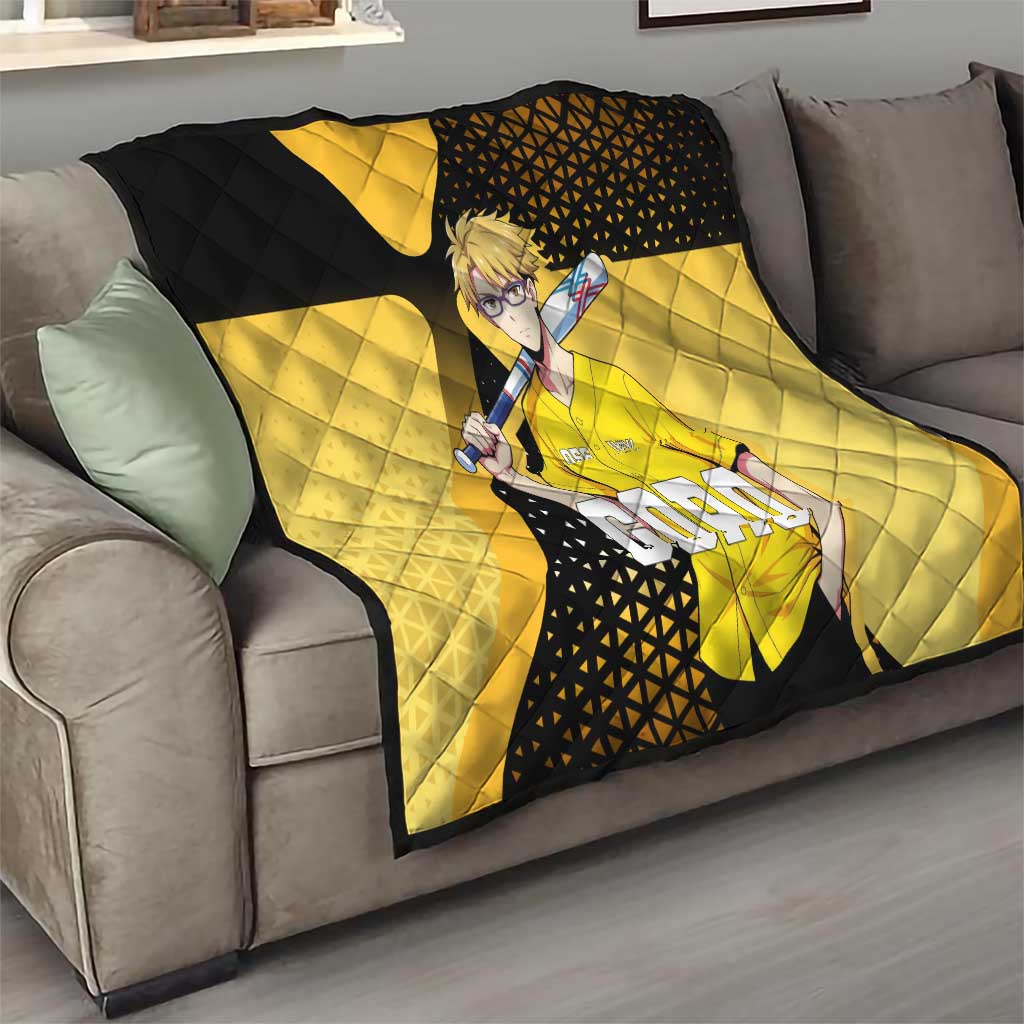 Goro Quilt Yellow Black Baseball Anime Crossover