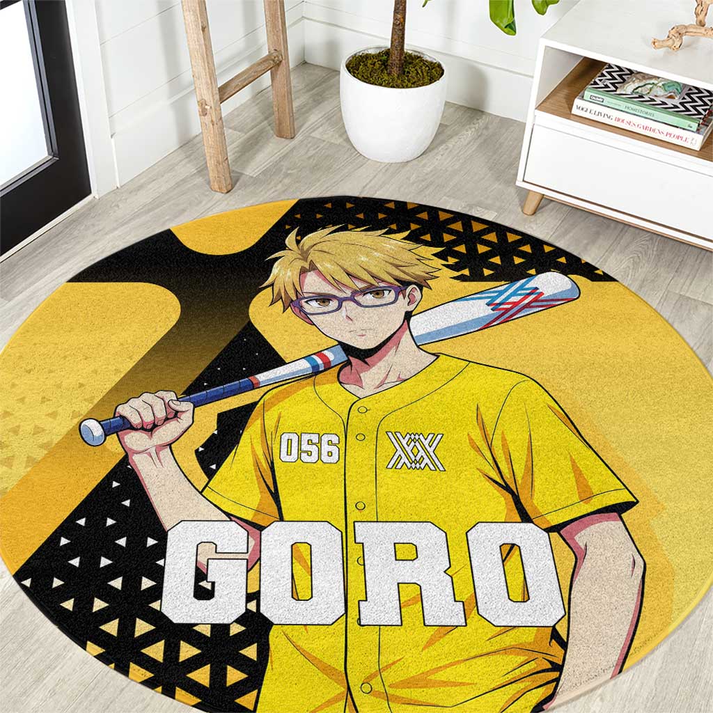 Goro Round Carpet Yellow Black Baseball Anime Crossover